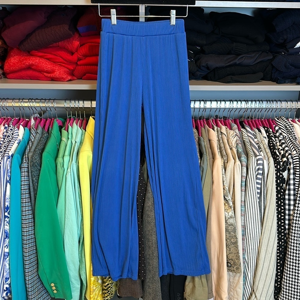 SHEIN blue pleated pants size XXSP